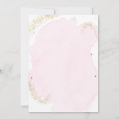 バタフライベビーシャワーパープルフローラピンクガールインヴィ 招待状 (裏面)