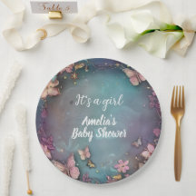 バタフライベビーシャワーパープル