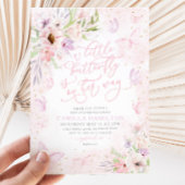 バタフライベビーシャワーピンクバタフライ 招待状