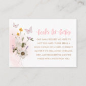 バタフライベビーシャワーブックベビーカード エンクロージャーカード (正面)