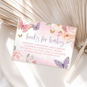 バタフライベビーシャワーブックベビーカード エンクロージャーカード