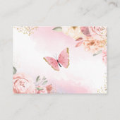 バタフライベビーシャワーブックベビーカード エンクロージャーカード (裏面)