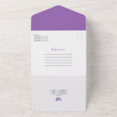 バタフライベビーシャワーミニマエレガントリストシンプル オールインワン招待状 (外側)