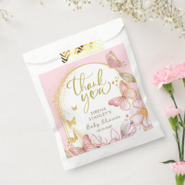 バタフライベビーシャワー女の子ありがとう好意バッグ フェイバーバッグ