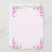 バタフライベビーシャワー招待状ガールベビーシャワー 招待状 (裏面)