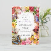 バタフライベビーシャワー招待状 招待状 (スタンド正面)