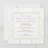 バタフライベビーシャワー招待状 招待状 (裏面)