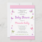 バタフライベビーシャワー招待状 招待状 (正面)