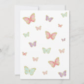 バタフライベビーシャワー招待状 | 赤ちゃんシャワー 招待状 (裏面)