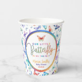 バタフライベビーシャワー紙カップ 紙コップ (裏面)