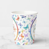 バタフライベビーシャワー紙カップ 紙コップ (左)