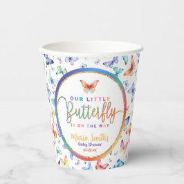 バタフライベビーシャワー紙カップ 紙コップ