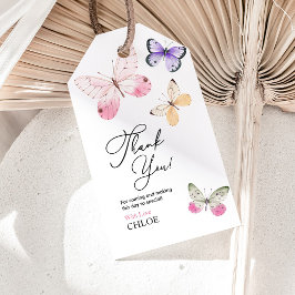 バタフライベビーシャワー ギフトタグ