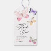 バタフライベビーシャワー ギフトタグ (正面)