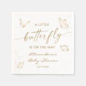 バタフライベビーシャワー スタンダードカクテルナプキン (正面)