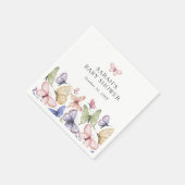 バタフライベビーシャワー スタンダードカクテルナプキン (角)