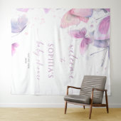 バタフライベビーシャワー タペストリー (インサイチュ(横))