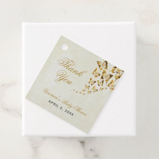 バタフライベビーシャワー フェイバータグ (インサイチュ)