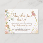 バタフライベビーシャワー |ベビー要求書 エンクロージャーカード (正面)