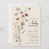 バタフライベビーシャワー 招待状 (正面)