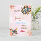 バタフライベビーシャワー 招待状 (スタンド正面)