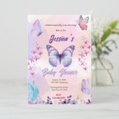 バタフライベビーシャワー 招待状 (スタンド正面)