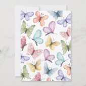 バタフライベビーシャワー 招待状 (裏面)