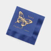 バタフライベビーシャワー 箔ナプキン (左)
