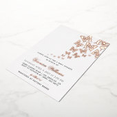 バタフライベビーシャワー 箔招待状 (回転した状態)