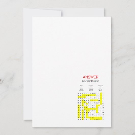 バタフライベビーシャワー – 編集可能な名前、5 x 7 招待状 (裏面)