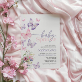 バタフライベビースプリンルガール招待状 招待状