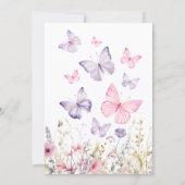 バタフライベビースプリンルガール招待状 招待状 (裏面)