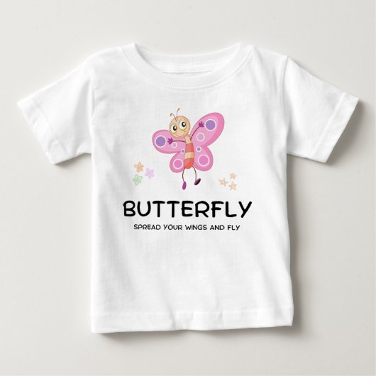 バタフライベビーTシャツ ベビーTシャツ (正面)