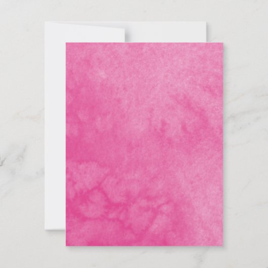 バタフライホットピンクフローラスペインのキンセアニェラ 招待状 (裏面)