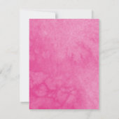 バタフライホットピンクボウフローラスペインのキンセアニェラ 招待状 (裏面)