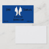 バタフライホワイト2顔ロゴ 名刺 (正面/裏面)