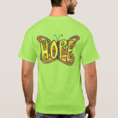 バタフライホープ語アー感動的トカスタムシャツ Tシャツ (裏面)