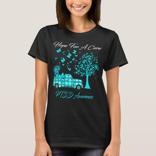 バタフライホープPTSD認識度 Tシャツ (正面)
