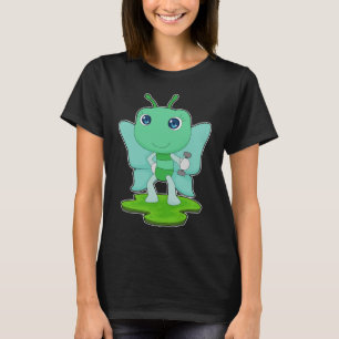 バタフライボディビルダーダンベル Tシャツ