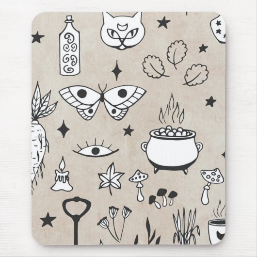 バタフライボトル葉スター動揺して マウスパッド (正面)