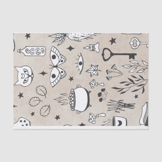 バタフライボトル葉スター動揺して 薄葉紙 (正面)