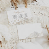 バタフライボホワイルドフラワーベビーシャワーブックリクエスト エンクロージャーカード