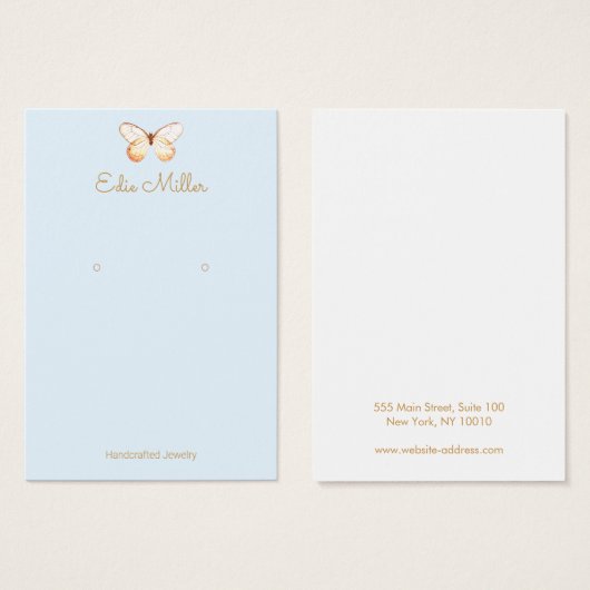 バタフライボーホイヤリング表示カード (正面&裏面)