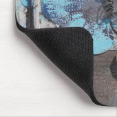 バタフライボーホシックブルーハートドリーム マウスパッド (コーナー)