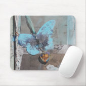 バタフライボーホシックブルーハートドリーム マウスパッド (マウス)