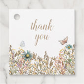 バタフライボーホーブメントリースベビーシャワー フェイバータグ (正面)