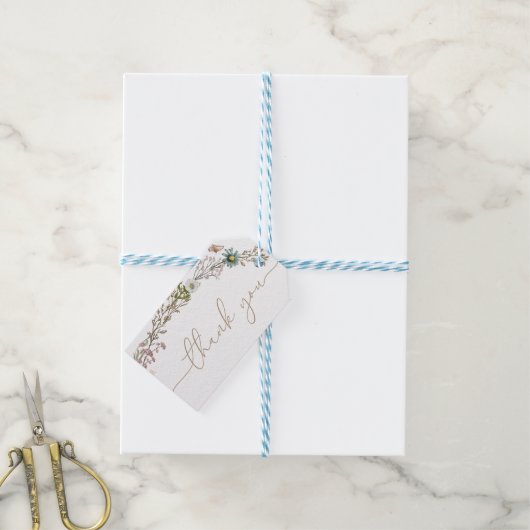 バタフライボーホーブリージーズリースサンキューアシフト ギフトタグ (より糸付き)