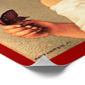 バタフライポスター付き少女 ポスター (角)