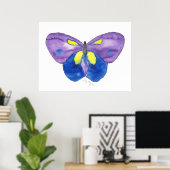 バタフライポスター&プリント ポスター (ホームオフィス)