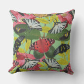 バタフライポピーカラフルナルールデザイン アウトドアクッション (正面)